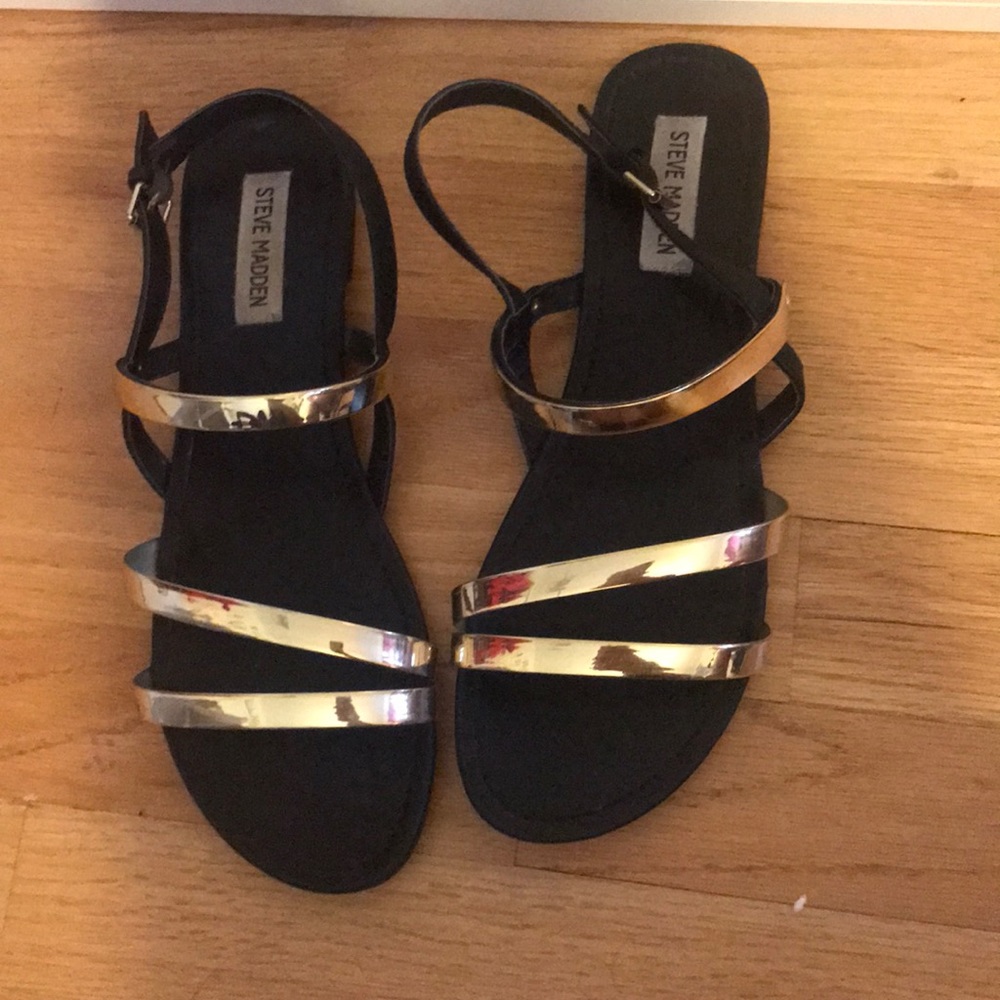 Steve Madden gold strapped sandals